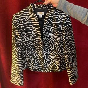 Talbots zebra jacket